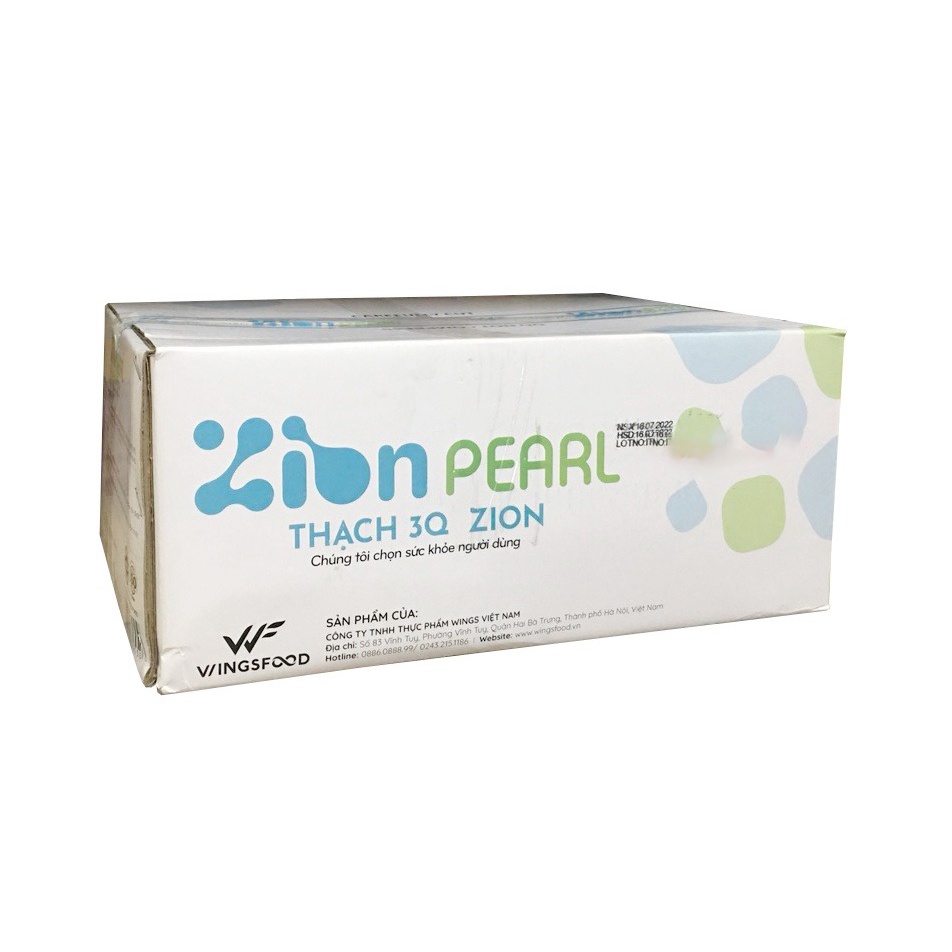 Thùng 6 bịch trân châu 3Q Zion bịch 2kg