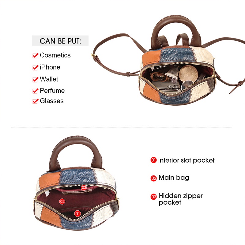 Cobbler Balo Da Thật Phong Cách vintage Cho Nữ