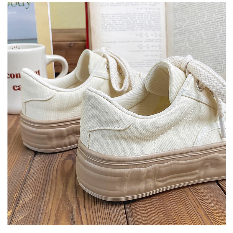 Giày Thể Thao Đế Mềm Màu Nâu Phong Cách retro Cho Nữ