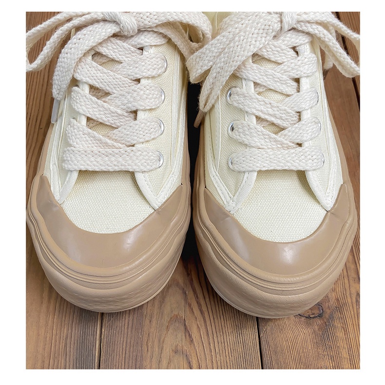 Giày Thể Thao Đế Mềm Màu Nâu Phong Cách retro Cho Nữ