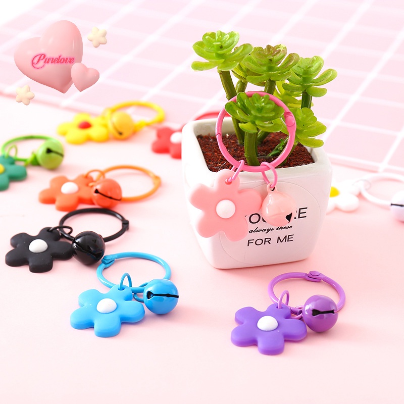 Móc Chìa Khóa Xe Hơi / Túi Xách Hình Hoa / Chuông Nhỏ Xinh Thời Trang Cho Bạn Gái Mới