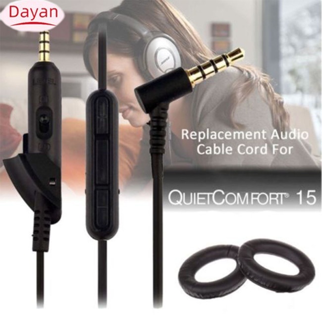 Đệm Tai Nghe Thay Thế + Dây Cáp Âm Thanh + Băng Đô Cho bose quietcomfort qc15 qc2