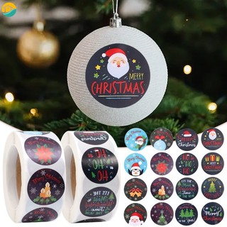 Cuộn 500 sticker Hoạt Hình Dán Trang Trí Giáng Sinh