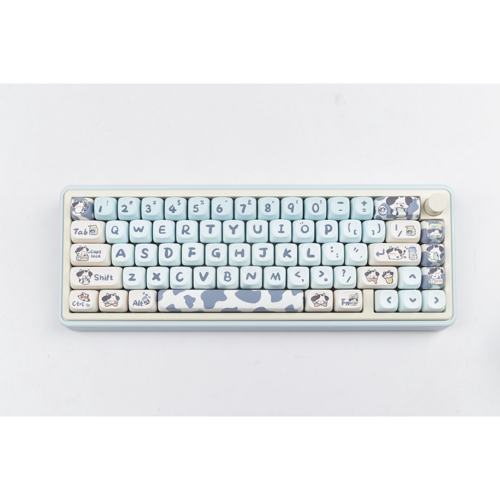 Milk Cow Keycap PBT Dye Sublimation MOA Profile Bộ 140 Nút Bàn Phím Cơ Và Bàn Phím Cơ Nhuộm Sữa Pot profile