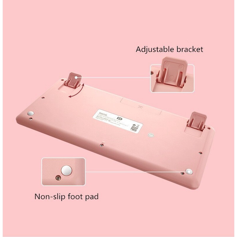 Bộ Bàn Phím Và Chuột Không Dây 2.4ghz mini Hình Heo Hồng Dễ Thương Kèm Đầu Nhận usb Cho ipad laptop android tablet pc notebook