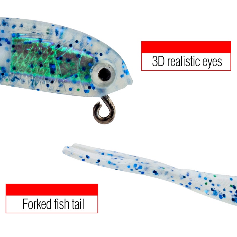 1 Mồi Câu Cá Giả Bằng silicone Mềm 7cm / 6g