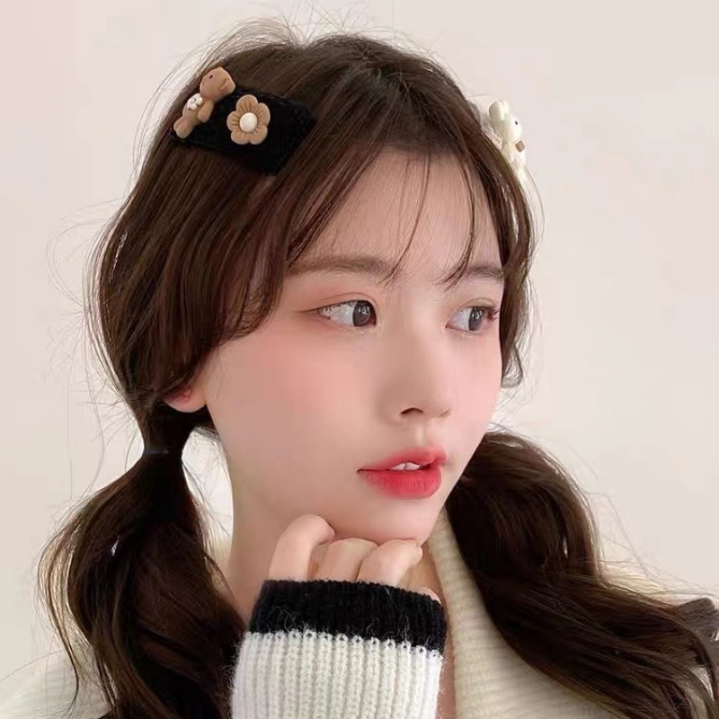 Dễ Thương Kẹp Tóc Hình Thỏ / Gấu Bông Đáng Yêu Dành Cho Nữ