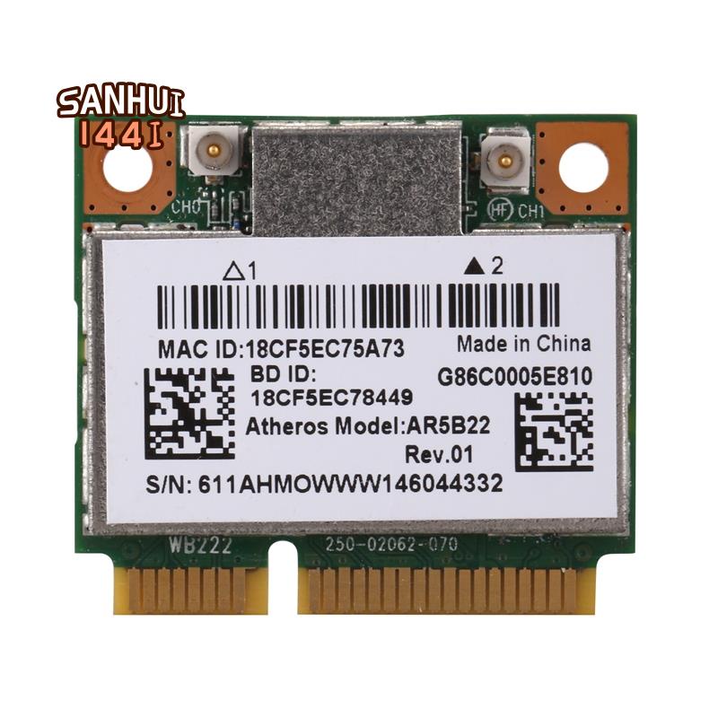 Card wifi Băng Tần Kép ar5b22 2.4 / 5ghz 802.11ac bluetooth 4.0 Cho lenovo y400 y500 y410p s215 u330 u430