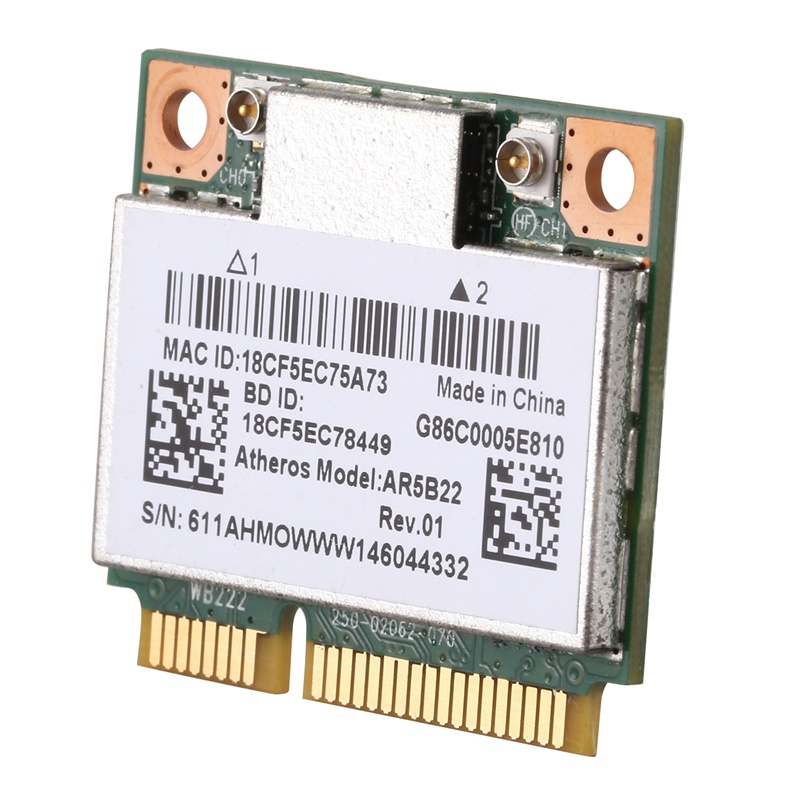 Card wifi Băng Tần Kép ar5b22 2.4 / 5ghz 802.11ac bluetooth 4.0 Cho lenovo y400 y500 y410p s215 u330 u430