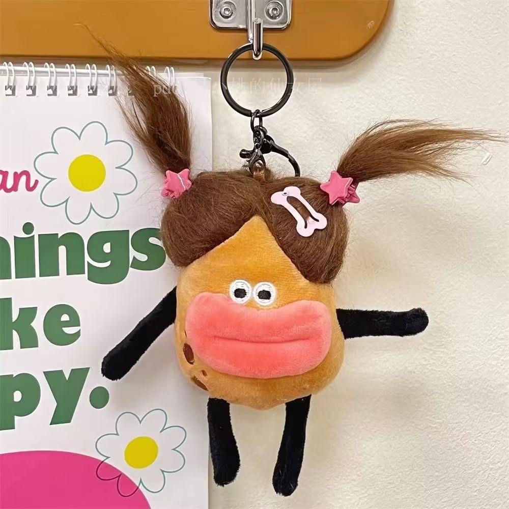 Móc Khóa Hình Cục Xúc Xích Dài Nhồi Bông Ngộ Nghĩnh HB