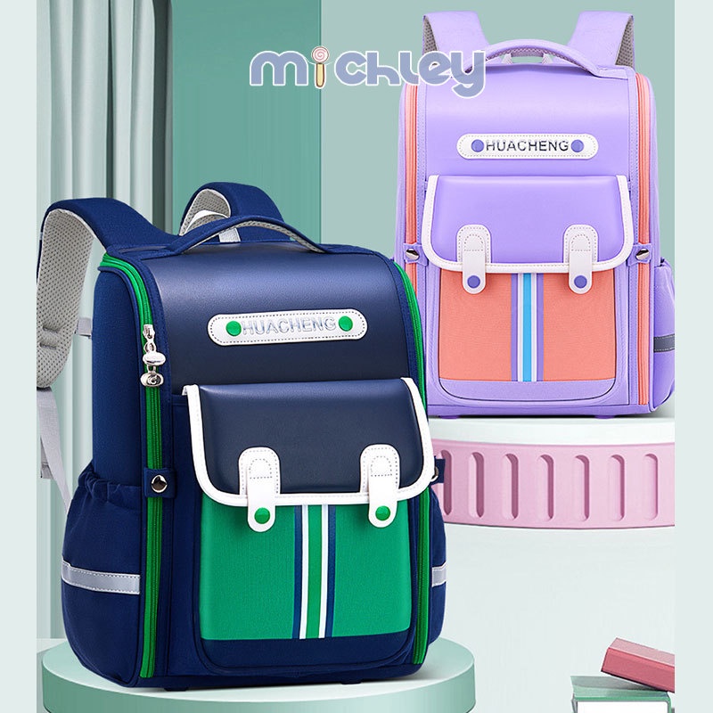Michley Ba Lô Đi Học Thiết Kế Mới Cao Cấp Thời Trang Dành Cho Bé Từ 1 / 2 / 3 / 6 Tuổi