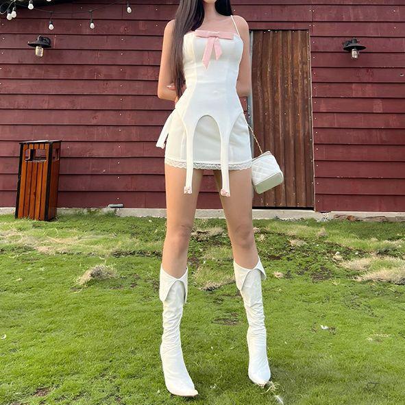 Set Áo Hai Dây cy03 Phối Ren Và Chân Váy Ôm Dáng Thời Trang Mùa Hè Cho Nữ