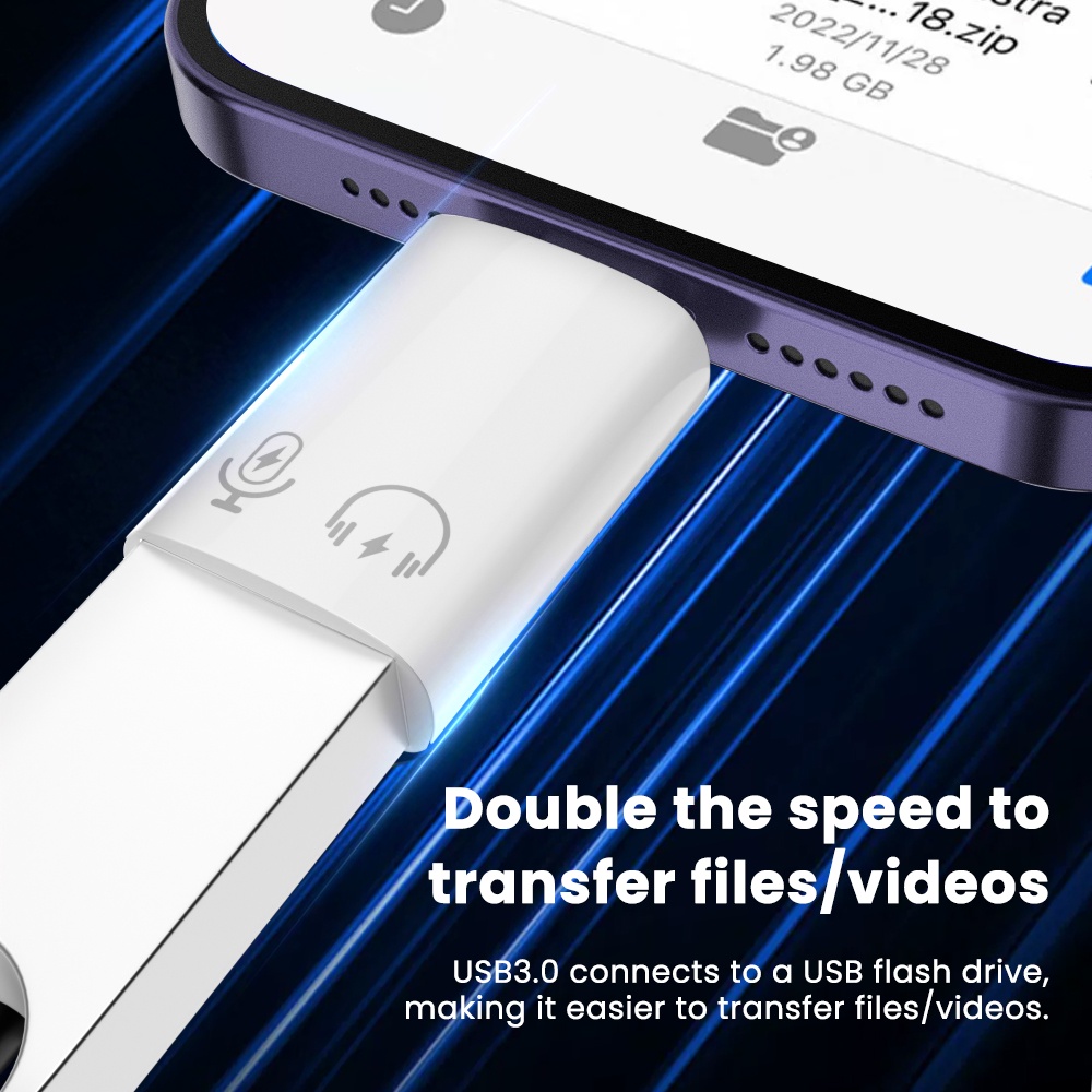 Elough otg Chuyển Đổi Từ Đầu Cắm Sang Ổ Cắm usb 3.0 Sạc Nhanh Loại c Sang l adaptador