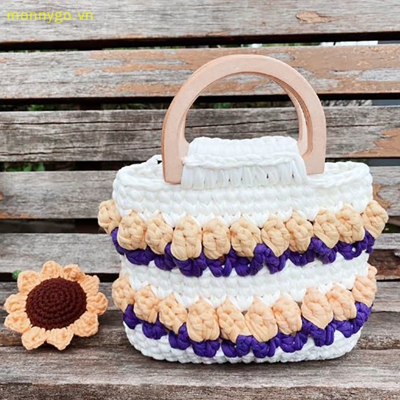 Monnygo Túi Xách Da pu Với 4 Đinh Tán Hình Bầu Dục Đế Dày Chống Mài Mòn Bền Bỉ Đan Móc Cho Túi Xách vn