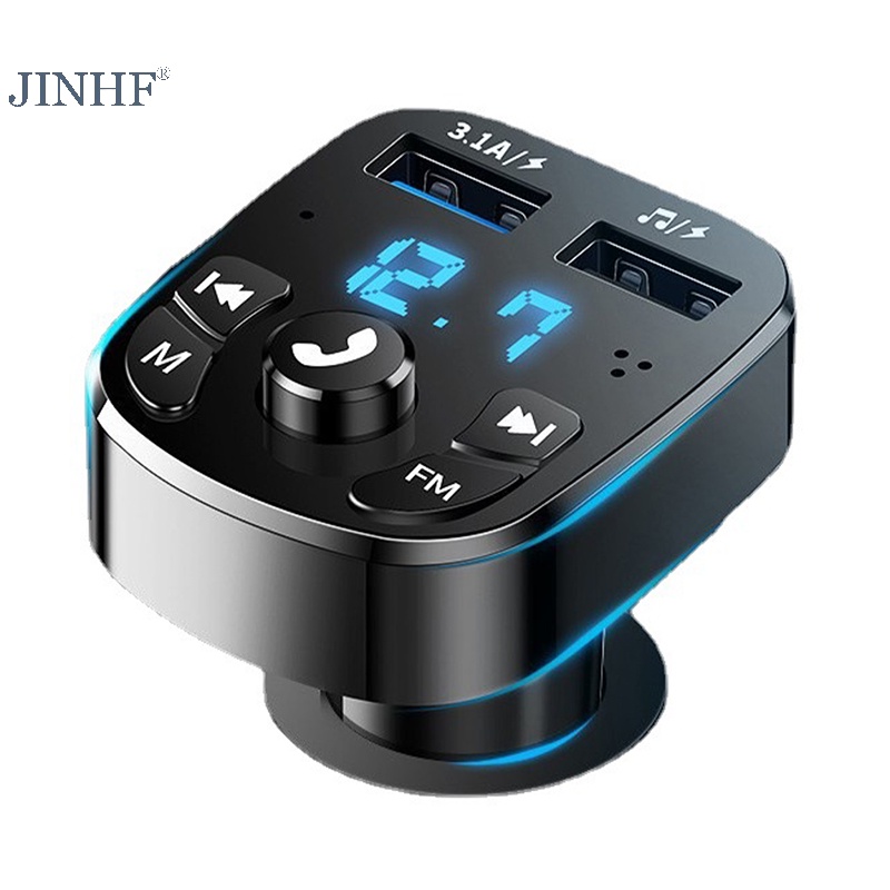 Jimf Tẩu Sạc Hai Cổng usb bluetooth Kiêm Máy Nghe Nhạc mp3 Dùng Trong Xe Hơi