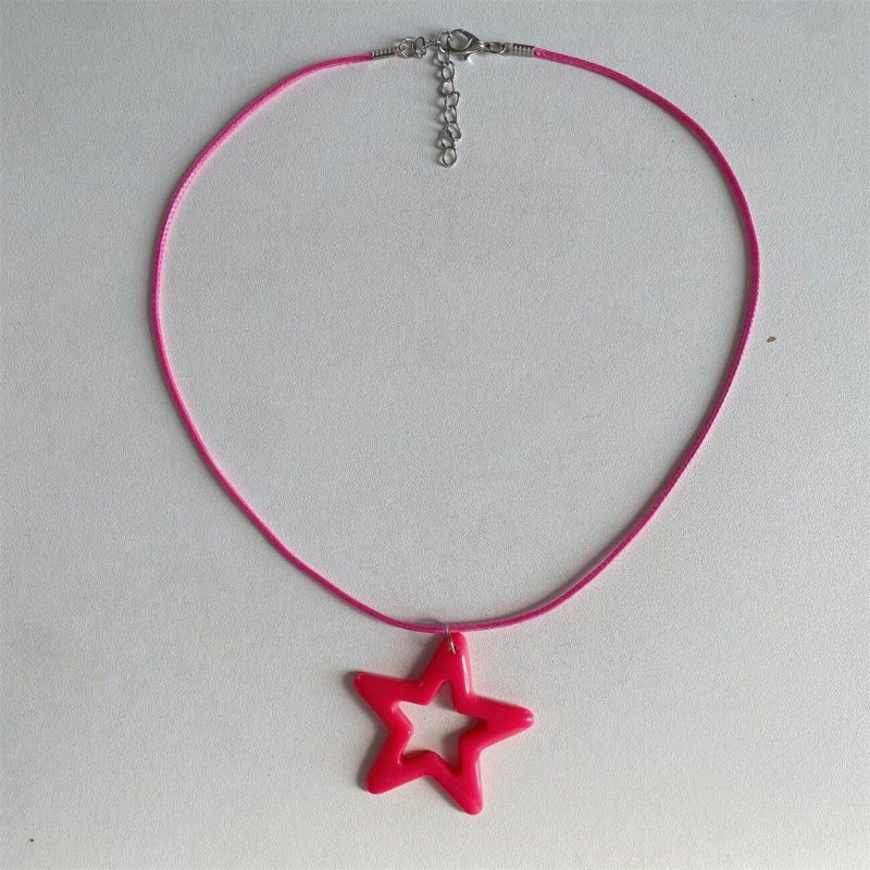 Dây Xích Đeo Cổ Bằng acrylic Hình Hoa / Ngôi Sao / Trái Tim Có Thể Điều Chỉnh Cho Học Sinh