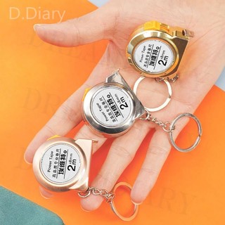 Thước dây mini bằng thép dài 2m có móc khóa đa năng