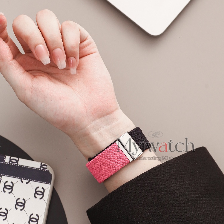 Dây Đeo nylon Hai Tông Màu Cho iwatch 49mm 45mm 44mm 41mm 40mm 38mm 42mm series 8 7 6 se 5 4 3 2 1