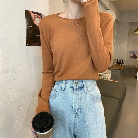Áo Dệt Kim Tay Dài Dáng Rộng Thời Trang Xuân Thu 2023 Mới Cho Nữ