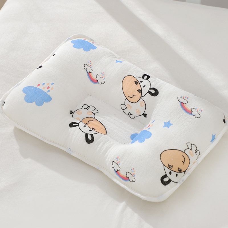 Gối lõm sơ sinh cotton loại 1 kiểu Hàn Quốc cho bé 0-3M Bambykids