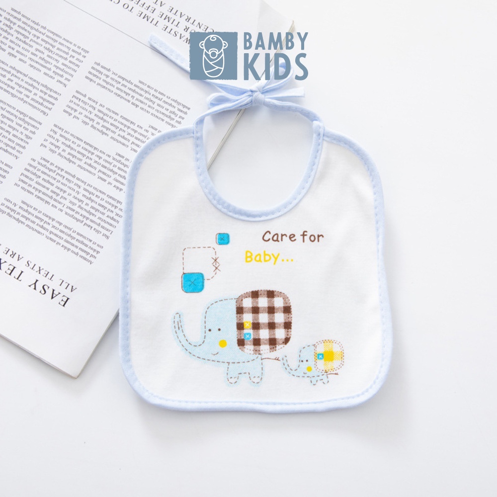 Yếm rãi vuông dây buộc cho bé Bambykids