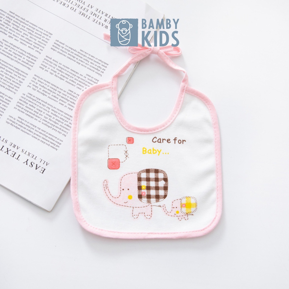 Yếm rãi vuông dây buộc cho bé Bambykids