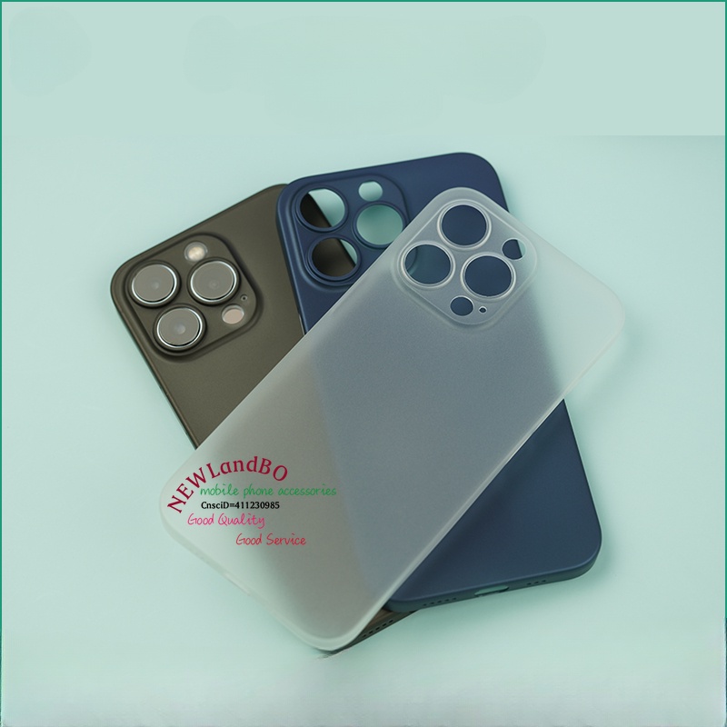 Ốp Điện Thoại Màu Đen Siêu Mỏng 0.3mm Cho iphone 15 14 13 12mini 13mini 14plus 15pro