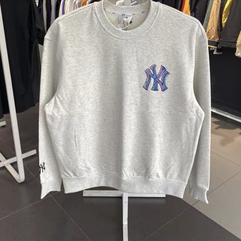 Mlb Áo Hoodie Dệt Kim In logo ny 100% Chính Hãng Thời Trang Cho Nam Và Nữ