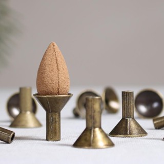 [HÀNG CÓ SẴN] SET 5 Đế để trầm nụ, đế đồng trầm nụ, phụ kiện thác khói trầm hương