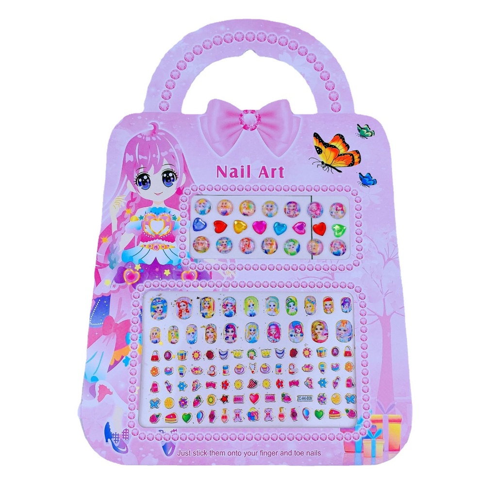 Dán móng tay 120 hình cho bé, stickers hoạt hình đẹp