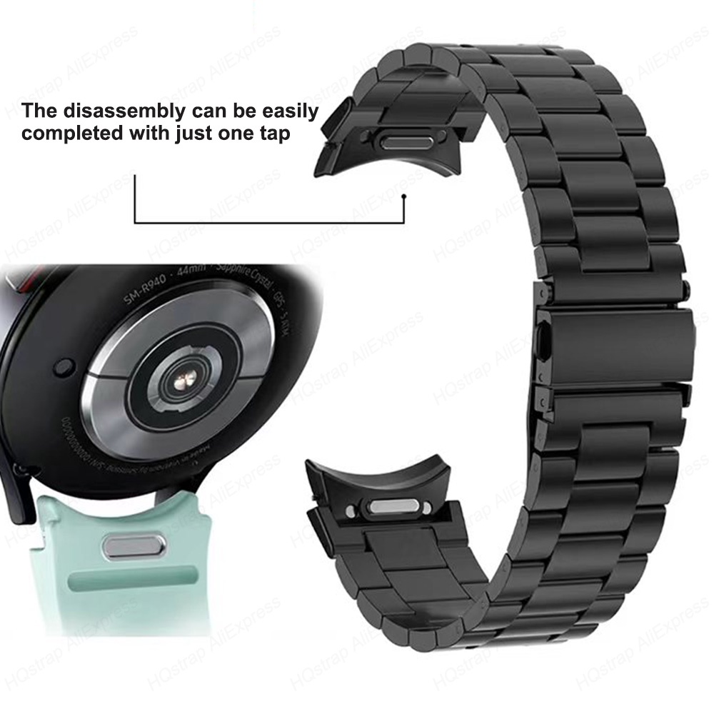 Dây Đeo Inox Dạng Cong Cho Đồng Hồ Thông Minh samsung galaxy watch 6 classic 47 43 44 samsung watch 5 4 40 46 42