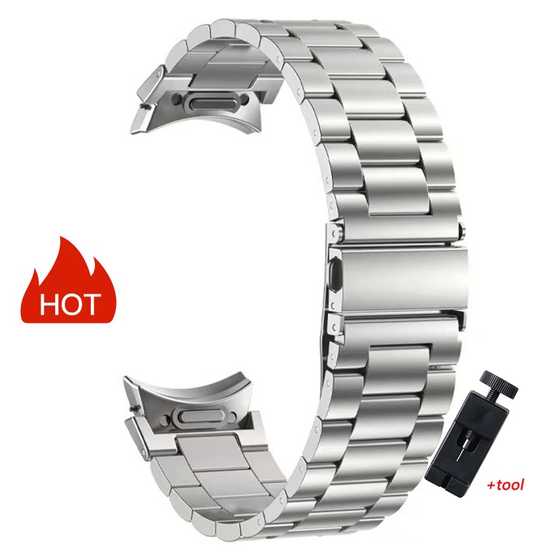 Dây Đeo Inox Dạng Cong Cho Đồng Hồ Thông Minh samsung galaxy watch 6 classic 47 43 44 samsung watch 5 4 40 46 42