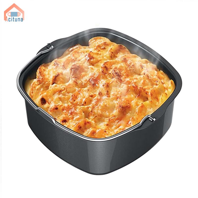 Acituna Phụ Kiện Nồi Chiên Không Dầu Bằng Thép carbon Và Silicon Kèm Khay Nướng Bánh