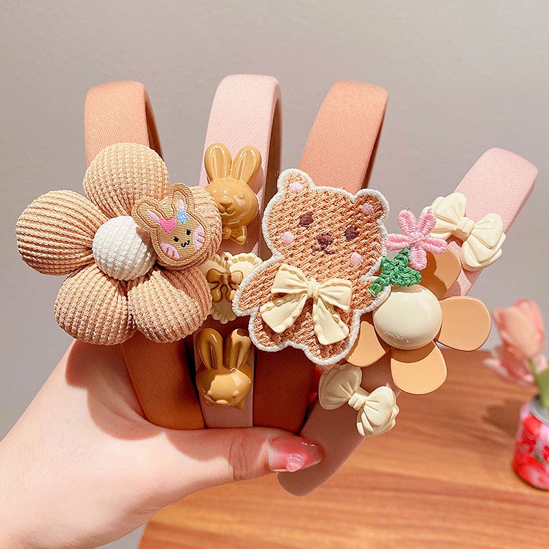 Băng Đô Cài Tóc Hình Mũ Cà Phê / Gấu Hoạt Hình Dễ Thương Cho Bé Gái jp3vn