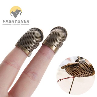 Dụng cụ bảo vệ đầu ngón tay WUWOWU kim loại phong cách cổ điển tiện dụng cho việc may vá