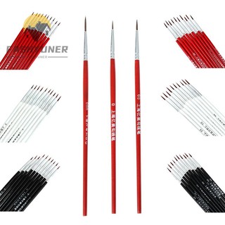 FASHYUNER 10 cọ vẽ đầu mảnh bằng acrylic chuyên dụng
