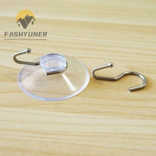 FASHYUNER Set 10 móc treo đồ gắn tường trong suốt dạng cốc hút chắc chắn tiện lợi