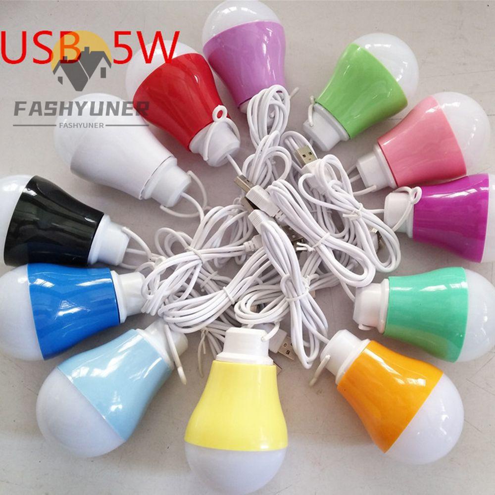 FASHYUNER Bóng Đèn Led 5v 5w Có Cổng Sạc Usb Tiện Lợi