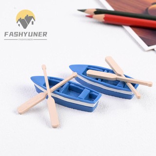 Mô hình thuyền WUWOWU mini chất liệu nhựa trang trí nội thất