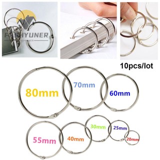 FASHYUNER Set 10 Vòng Kẹp Kim Loại Cho Sổ Lưu Niệm