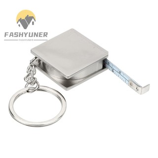FASHYUNER Móc Gắn Chìa Khóa Thước Dây Kéo Mini Bằng Thép Không Gỉ