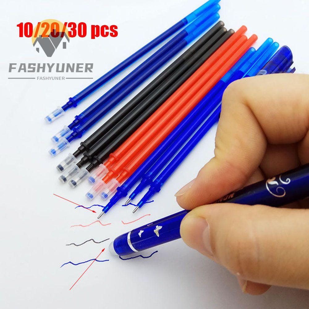 FASHYUNER Set 10/ 20/ 30 ruột bút bi mực đe / xanh dương/ đỏ 0.5mm có thể xóa được