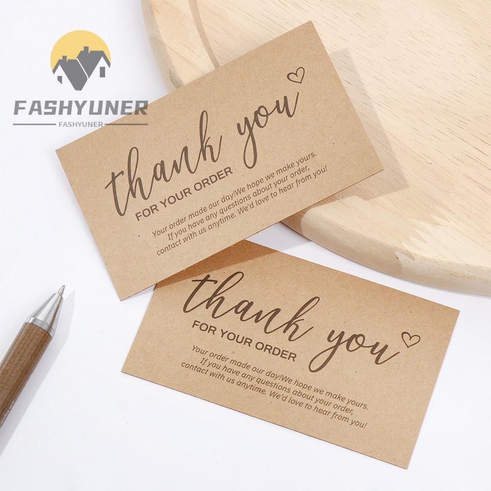 FASHYUNER Bộ 30 tấm thiệp "Thank you for your order" bằng giấy thủ công