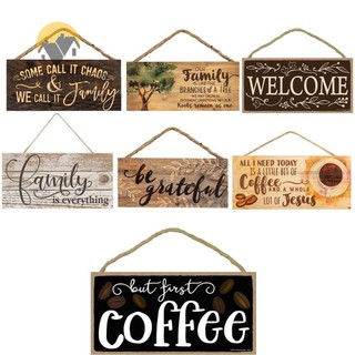 FASHYUNER Biển hiệu chào mừng bằng gỗ in chữ welcome dùng treo tường/cửa ra vào trang trí nhà cửa ngọt ngào