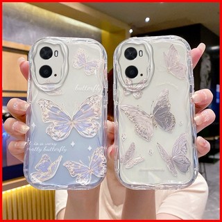 Ốp lưng Oppo A76 Ốp lưng Oppo A96 Ốp Điện Thoại tpu Trong Suốt Họa Tiết Bướm Xanh Dương Thời Trang Cho oppo a76 oppo a96 4G TYNY