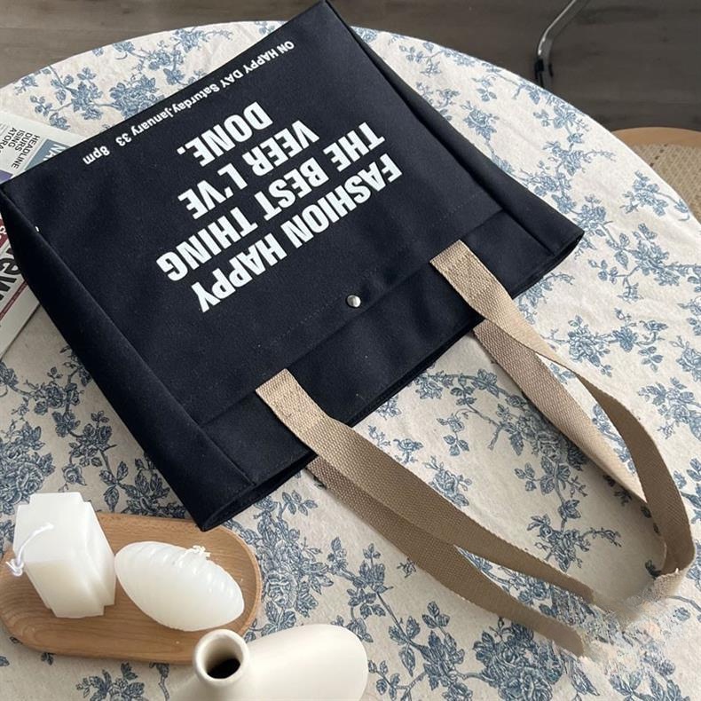 Túi vải ins túi mẹ, túi đựng mẹ và bé dung tích lớn Hàn Quốc nữ sinh viên chữ cái túi đeo vai túi tote túi vải thời trang đơn giản