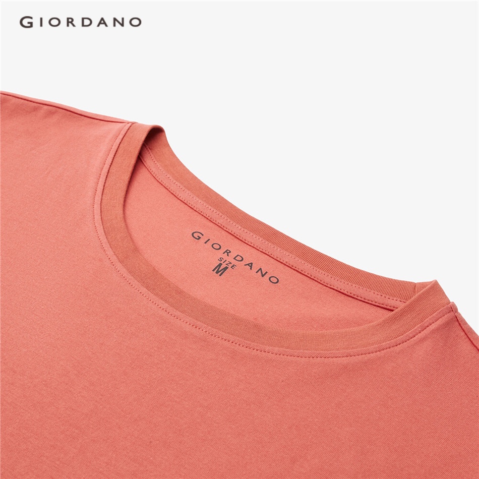 Áo thun GIORDANO 13393791 cotton tay dài thêu họa tiết thời trang dành cho nữ