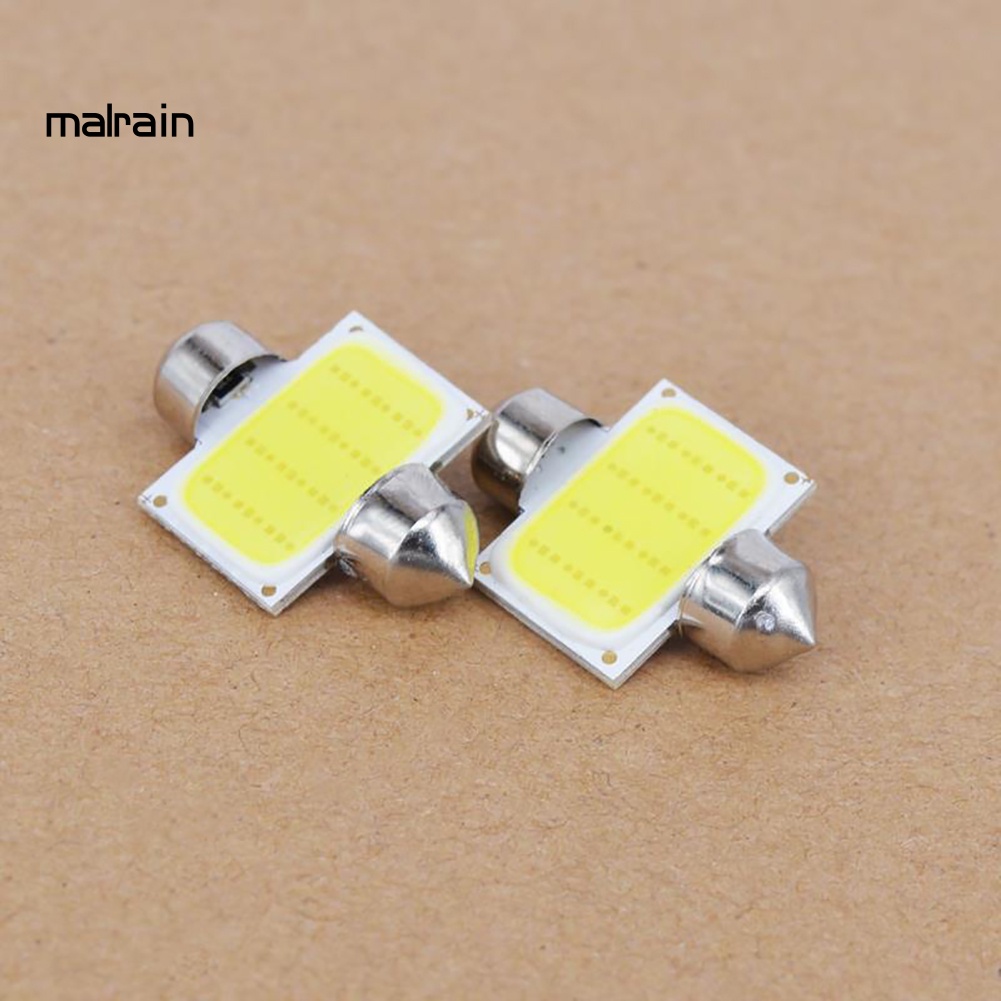 Bộ 2 Đèn led cob 12v Ánh Sáng Trắng Chuyên Dụng Cho Nội Thất Xe Hơi