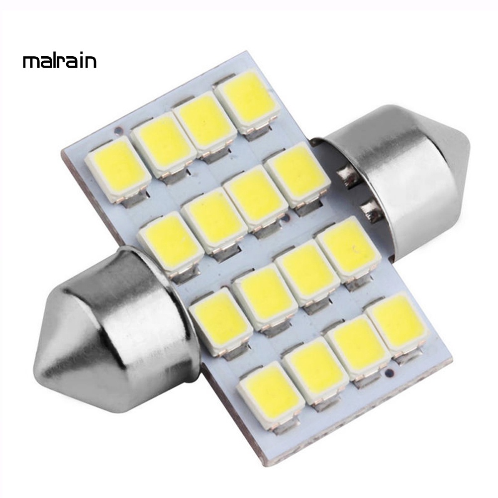 Bóng Đèn led 16smd dc 12v Ánh Sáng Trắng Dành Cho Ô Tô