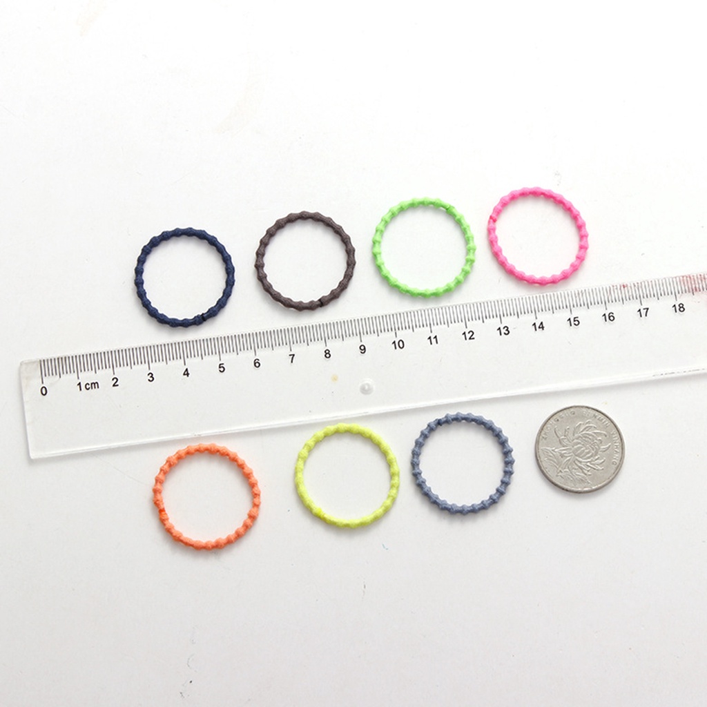 Set 50 Dây Thun Buộc Tóc Co Giãn 3cm Dành Cho Nữ